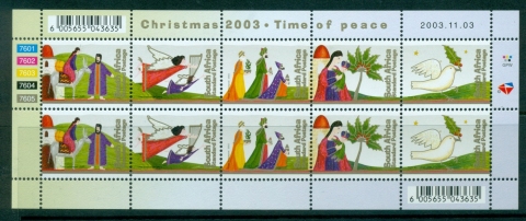 South-Africa-2003-Xmas-Sheetlet-MUH-lot35238