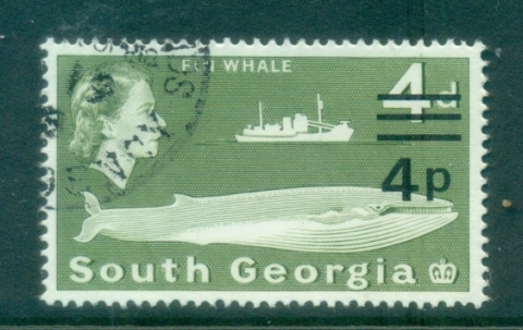 South-Georgia-1971-72-QEII-Definitives-Surcharges-4p-on-4d-FU-lot77990