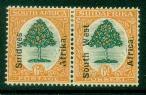 South-West-Africa-1926-6d-Orange-Tree-pair-MLH