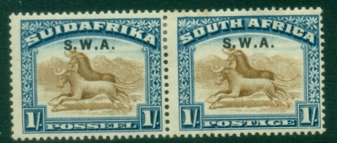 South-West-Africa-1927-28-1sh-Gnu-pair-MLH