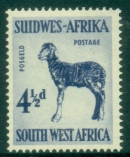 South-West-Africa-1954-Rock-Carvings-Natives-and-Animals-4½d-sheep-MUH