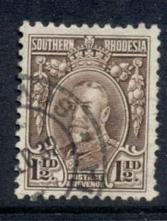 Southern-Rhodesia-1931-37-KGV-Portrait-1-5d-brown-Perf-11-5-FU