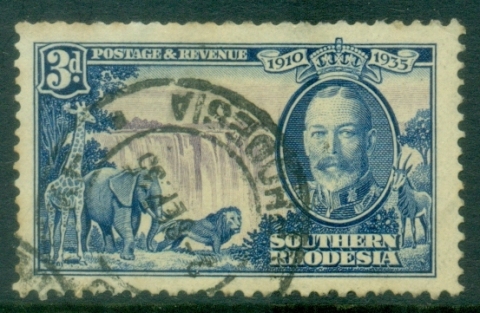 Southern-Rhodesia-1935-KGV-Silver-Jubilee-3d-short-perfs-FU