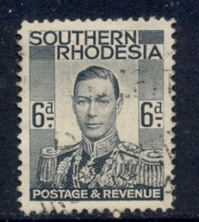 Southern-Rhodesia-1937-KGVI-Portrait-6d-grey-FU-2