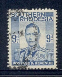 Southern-Rhodesia-1937-KGVI-Portrait-9d-blue-FU-2