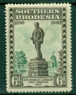 Southern-Rhodesia-1940-Founding-50th-Anniv-6d-Sir-Charles-Coghlan-MLH