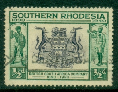 Southern-Rhodesia-1940-Rhodes-Centenary-½d-Seal-of-British-South-Africa-FU_2