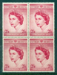 Southern-Rhodesia-1953-QEII-Coronation-Blk-4-MUH