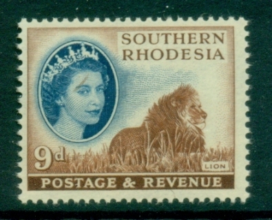 Southern-Rhodesia-1953-QEII-Pictorial-9d-MUH