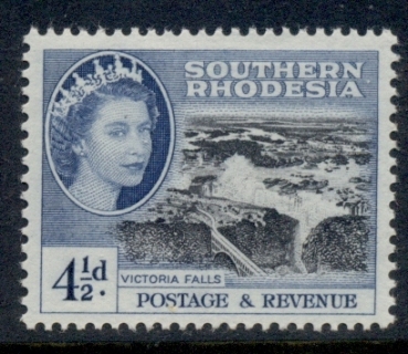 Southern-Rhodesia-1953-QEII-Pictorial-Victoria-Falls-4-5d-MLH