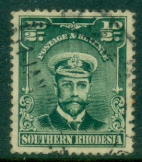 Southern-Rhodesia-1924-30-KGV-Portrait-½d-dark-green-FU_2