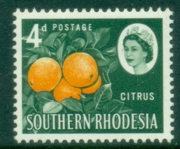 Southern-Rhodesia-1964-QEII-Pictorial-4d-Oranges-MLH