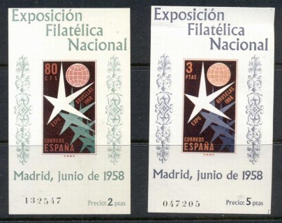 Spain-1958-Stamp-Expo-Madrid-MS-MUH