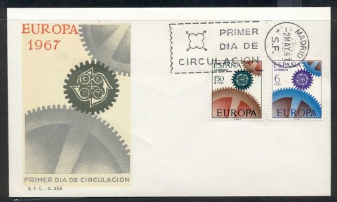 Spain-1967-Europa-Cogwheels-FDC