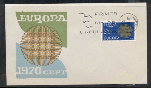 Spain-1970-Europa-Woven-Threads-FDC