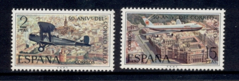 Spain-1971-Spanish-Air-Mail-Service-50th-Anniversary-MUH