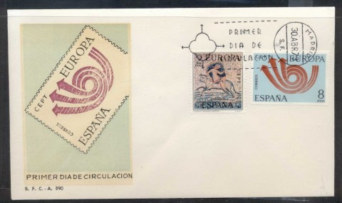 Spain-1973-Europa-Posthorn-Arrow-FDC