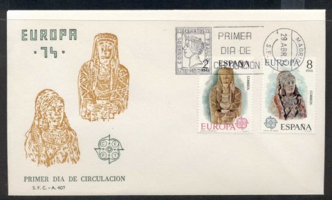 Spain-1974-Europa-Sculpture-FDC