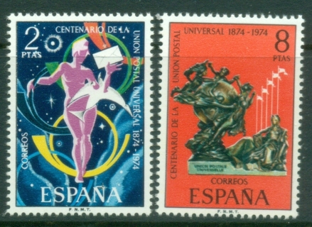 Spain-1974-UPU-centenary-MUH