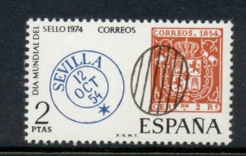 Spain-1974-World-Stamp-day-MUH