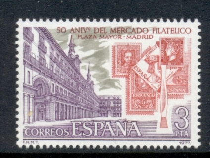 Spain-1977-Plaza-Mayor-Philatelic-Market-MUH