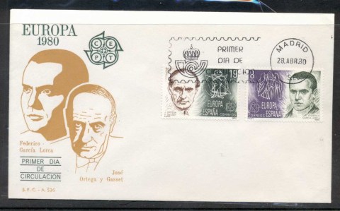 Spain-1980-Europa-Celebrities-FDC