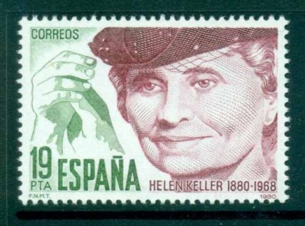 Spain-1980-Helen-Keller-MUH-lot32290