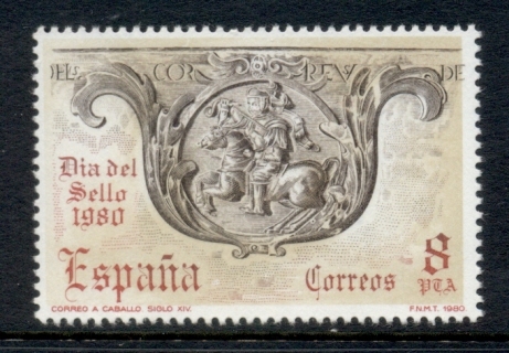 Spain-1980-Stamp-day-MUH