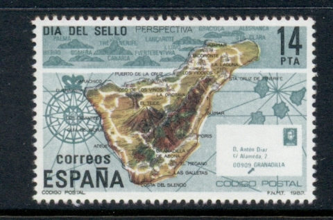 Spain-1982-Stamp-day-MUH