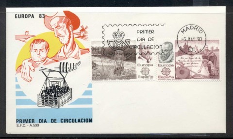 Spain-1983-Europa-Human-Genius-FDC