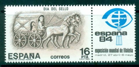 Spain-1983-Stamp-day-tab-MUH-lot32294