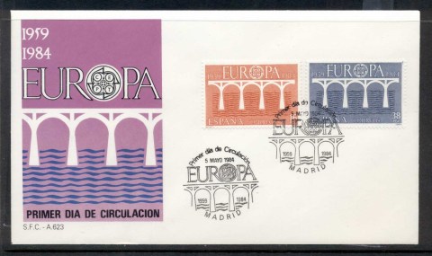 Spain-1984-Europa-Bridge-FDC