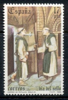 Spain-1985-Stamp-day-MUH-2