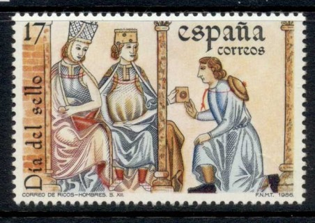 Spain-1986-Stamp-day-MUH-2