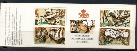 Spain-1990-Discovery-of-America-booklet-MUH