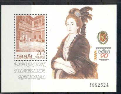 Spain-1990-Exfilna-Stamp-Ex-MS-MUH