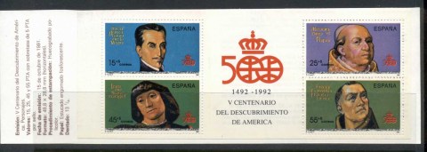 Spain-1991-Discovery-of-America-booklet-MUH