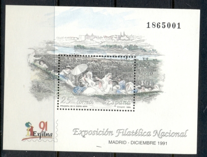 Spain-1991-Exfilna-Stamp-Ex-MS-MUH