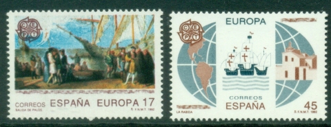 Spain-1992-EUROPA-Stamps-The-500th-Anniversary-of-the-Discovery-of-America-MUH