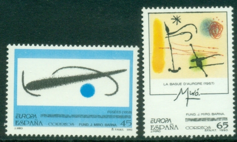 Spain-1993-EUROPA-Stamps-Contemporary-Art-Works-of-Joan-Miro-MUH