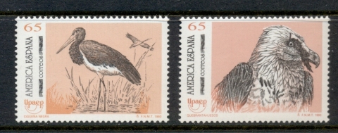 Spain-1993-Endangered-Birds-MUH