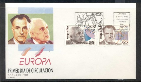 Spain-1994-Europa-Scientific-Discoveries-FDC