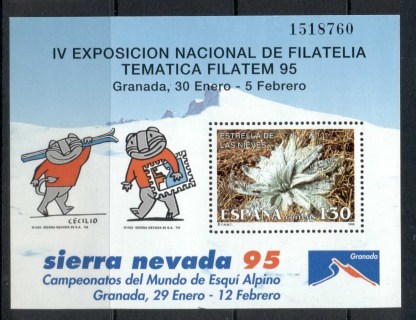 Spain-1995-Sierra-Nevada-Stamp-Ex-MS-MUH