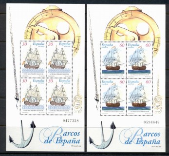 Spain-1996-Sailing-Ships-2x-MS-MUH