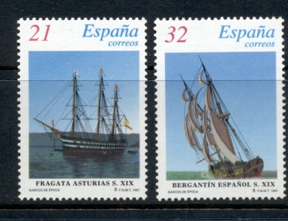 Spain-1997-19th-Century-Sailing-Ships-MUH