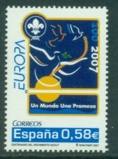 Spain-2007-EUROPA-Stamps-The-100th-Anniversary-of-the-Scouting-Movement-MUH