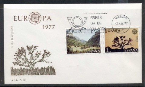 Spain-1977-Europa-Landscapes-FDC