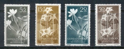 Spanish-Guinea-1956-Flowers-MUH