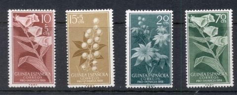 Spanish-Guinea-1959-Flowers-MUH