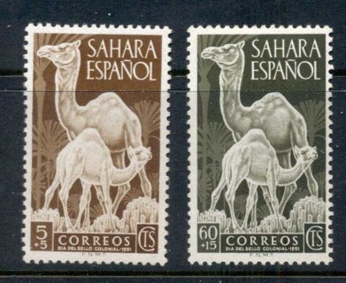 Spanish-Sahara-1951-Dromedary-2-3-MUH